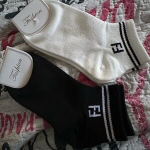 Black and White women Socks 2 Pair